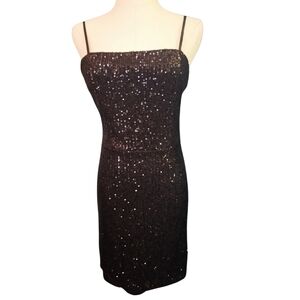 NWOT Crystal Sky Black Sequin Bodycon Party Dress